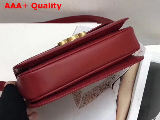 Celine Medium Triomphe Bag in Red Shiny Calfskin Replica