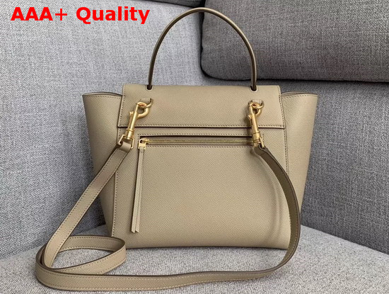 Celine Micro Belt Bag in Beige Grained Calfskin Replica