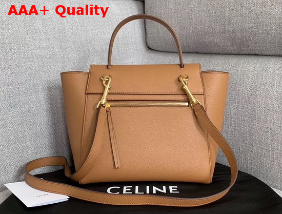 Celine Micro Belt Bag in Tan Grained Calfskin Replica