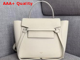 Celine Micro Belt Bag in White Grained Calfskin Replica