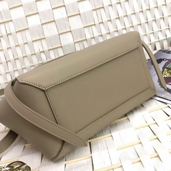 Celine Micro Belt Handbag in Light Grey Grained Calfskin For Sale