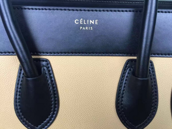 Celine Micro Luggage Handbag in Multicolour Natural Calfskin Beige Black Green for Sale