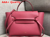 Celine Mini Belt Bag in Grained Calfskin Raspberry Replica