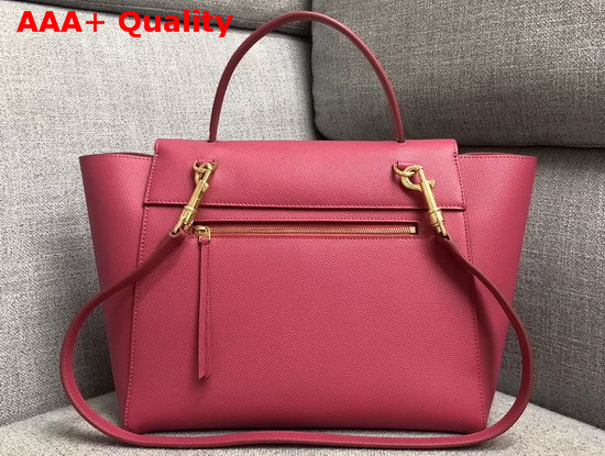 Celine Mini Belt Bag in Grained Calfskin Raspberry Replica