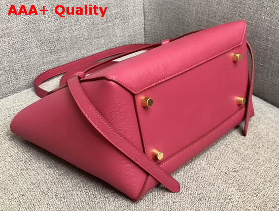 Celine Mini Belt Bag in Grained Calfskin Raspberry Replica