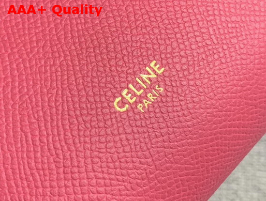 Celine Mini Belt Bag in Grained Calfskin Raspberry Replica