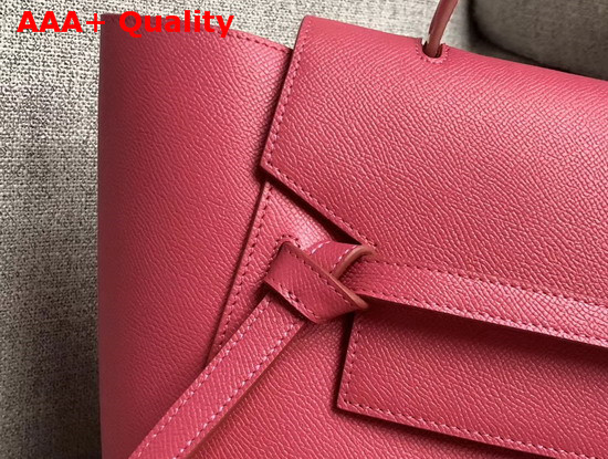 Celine Mini Belt Bag in Grained Calfskin Raspberry Replica