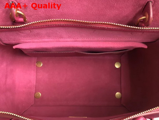 Celine Mini Belt Bag in Grained Calfskin Raspberry Replica