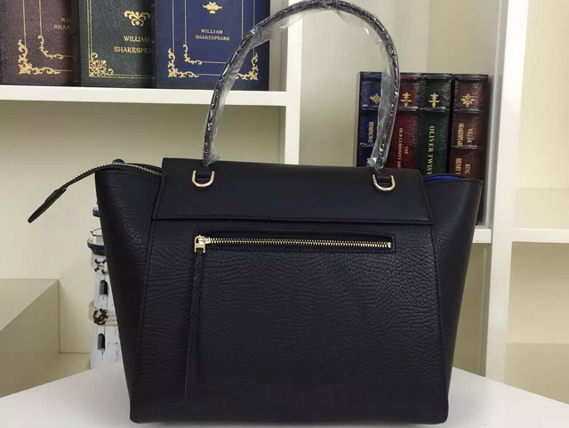 Celine Mini Belt Handbag in Black Grained Calfskin For Sale