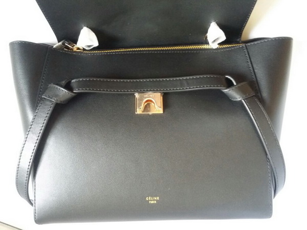 Celine Mini Belt Handbag in Black Smooth Calfskin for Sale