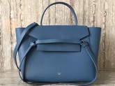 Celine Mini Belt Handbag in Blue Grained Calfskin For Sale