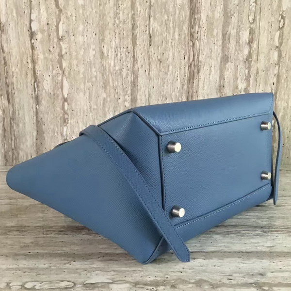 Celine Mini Belt Handbag in Blue Grained Calfskin For Sale