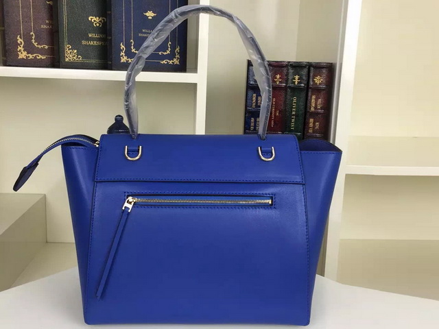 Celine Mini Belt Handbag in Bright Blue Smooth Calfskin for Sale