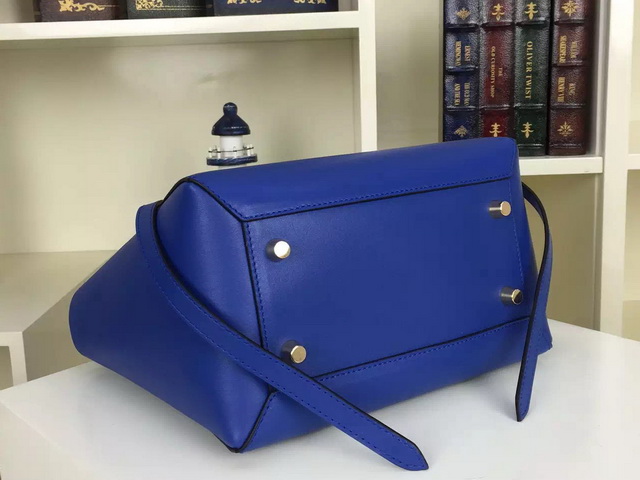 Celine Mini Belt Handbag in Bright Blue Smooth Calfskin for Sale