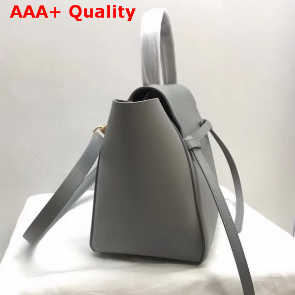 Celine Mini Belt Handbag in Grey Grained Calfskin Replica