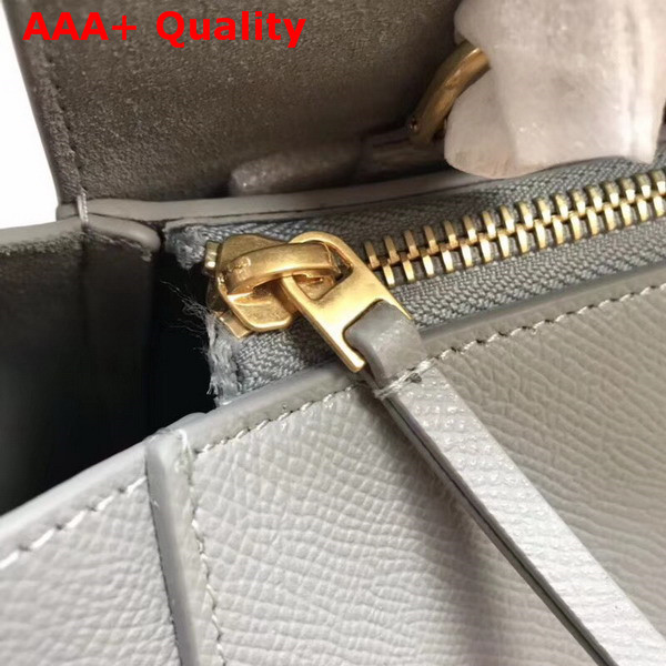 Celine Mini Belt Handbag in Grey Grained Calfskin Replica