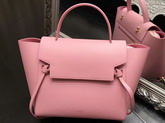 Celine Mini Belt Handbag in Pink Grained Calfskin For Sale