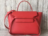 Celine Mini Belt Handbag in Red Grained Calfskin For Sale