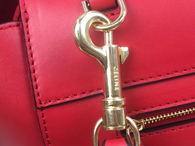 Celine Mini Belt Handbag in Red Smooth Calfskin for Sale