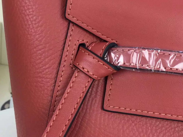 Celine Mini Belt Handbag in Ruby Grained Calfskin for Sale