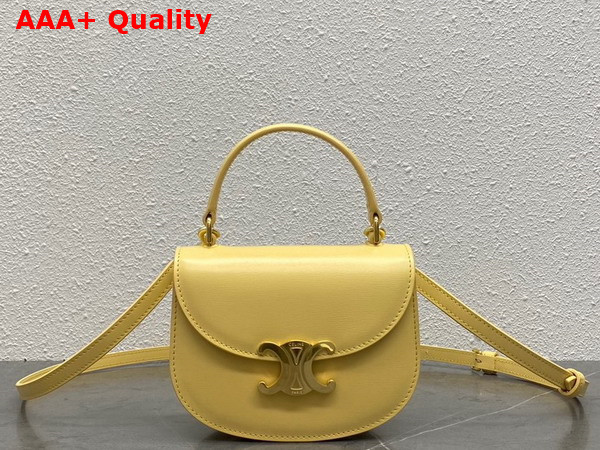 Celine Mini Besace Triomphe in Pollen Shiny Calfskin Replica