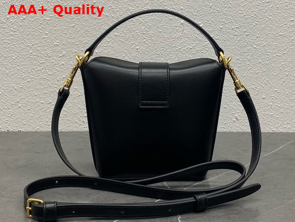 Celine Mini Bucket Triomphe in Black Smooth Calfskin Replica