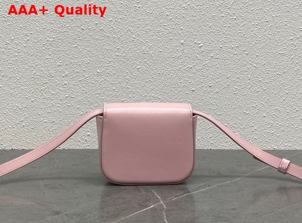 Celine Mini Triomphe in Light Pink Shiny Calfskin Replica