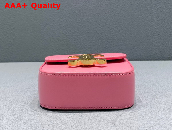 Celine Mini Triomphe in Pink Shiny Calfskin Replica