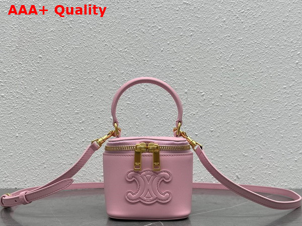 Celine Mini Vanity Case in Pink Smooth Calfskin Replica