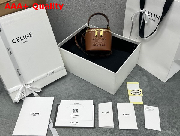 Celine Mini Vanity Case in Tan Smooth Calfskin Replica