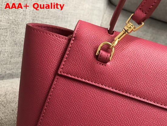 Celine Nano Belt Bag in Grained Calfskin Raspberry Replica