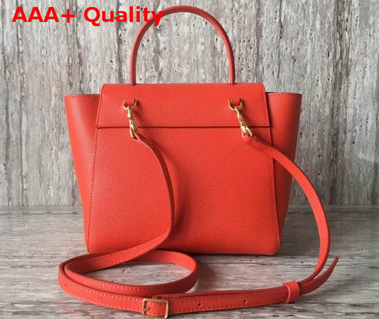 Celine Nano Belt Bag in Orange Grained Calfskin Replica