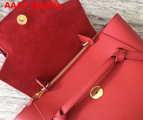 Celine Nano Belt Bag in Red Grained Calfskin Replica