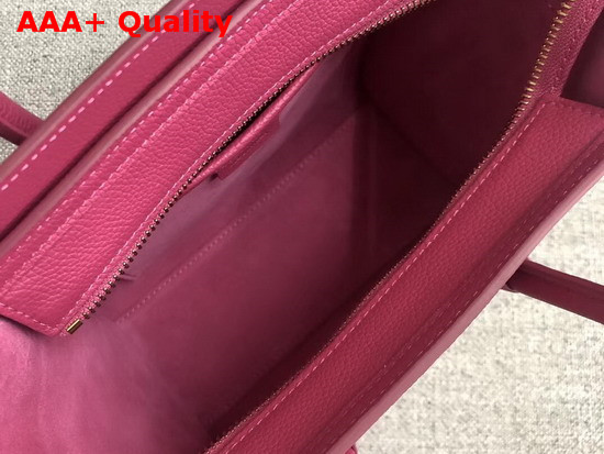 Celine Nano Luggage Bag in Pink Drummed Calfskin Replica