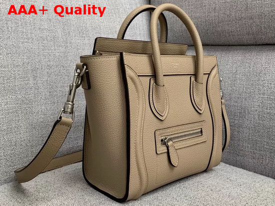 Celine Nano Luggage Bag in Souris Drummed Calfskin Replica