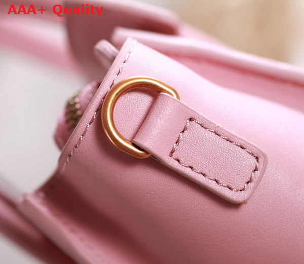 Celine Nano Luggage Handbag in Pink Calfskin for Sale