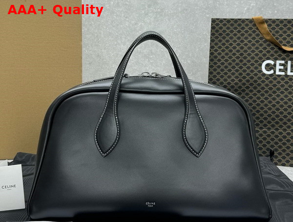 Celine Natural Calfskin Bowling Bag in Black Replica