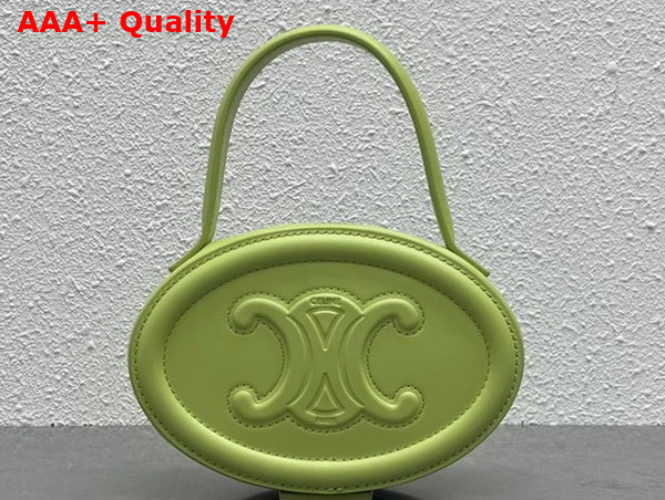 Celine Ovel Handbag in Lemon Yellow Smooth Calfskin Replica