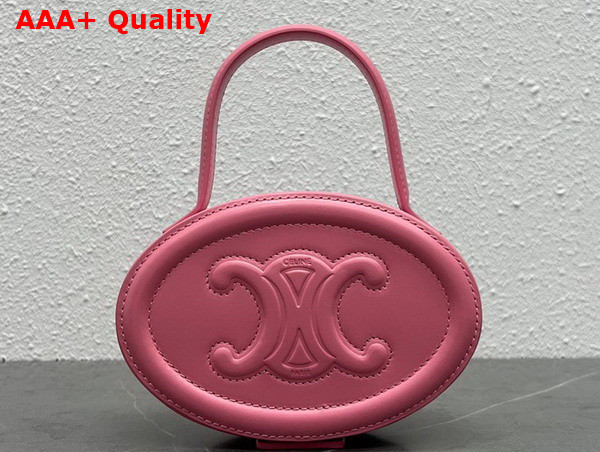 Celine Ovel Handbag in Pink Smooth Calfskin Replica