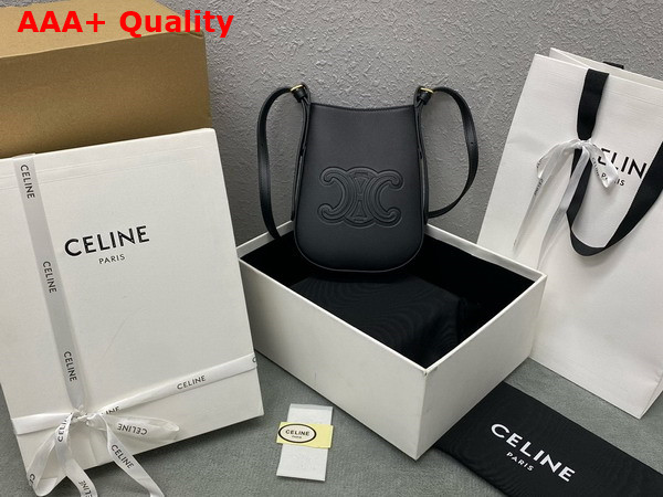 Celine Phone Pouch Heloise in Supple Calfskin Black Replica