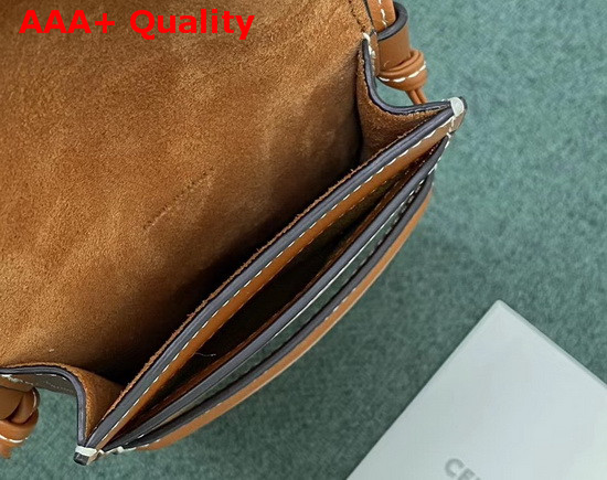 Celine Phone Pouch in Tan Smooth Lambskin Replica