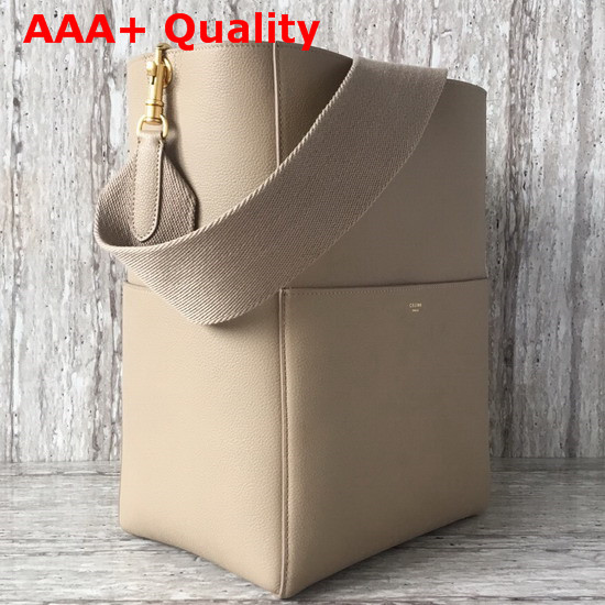 Celine Sangle Bucket Bag in Beige Soft Grained Calfskin Replica