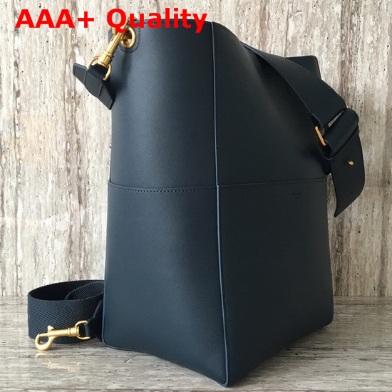 Celine Sangle Bucket Bag in Blue Natural Calfskin Replica