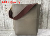 Celine Sangle Bucket Bag in Grey Soft Grained Calfskin Replica