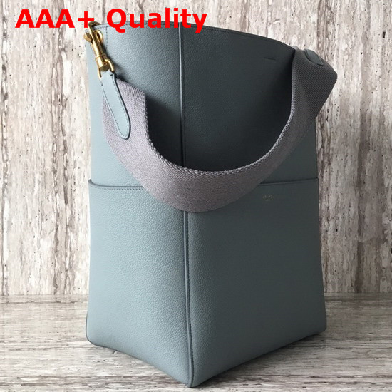 Celine Sangle Bucket Bag in Light Blue Soft Grained Calfskin Replica