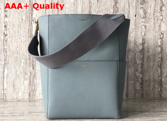 Celine Sangle Bucket Bag in Light Blue Soft Grained Calfskin Replica