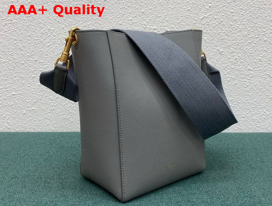 Celine Sangle Small Bucket Bag in Grey Soft Grained Calfskin Replica