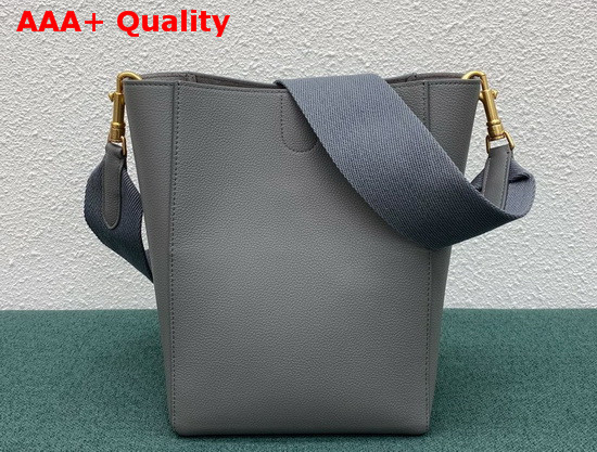 Celine Sangle Small Bucket Bag in Grey Soft Grained Calfskin Replica