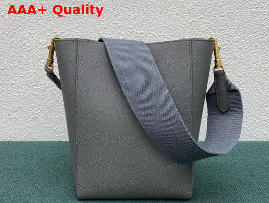 Celine Sangle Small Bucket Bag in Grey Soft Grained Calfskin Replica