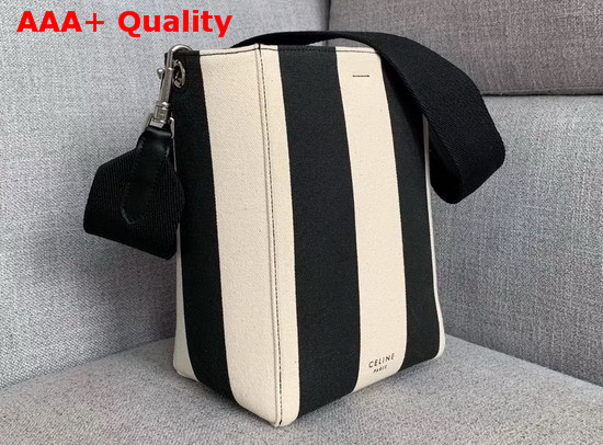 Celine Sangle Small Bucket Bag in Large Striped Textile Replica